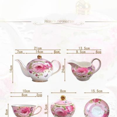 BỘ TÁCH TRÀ HOA HỒNG CAO CẤP